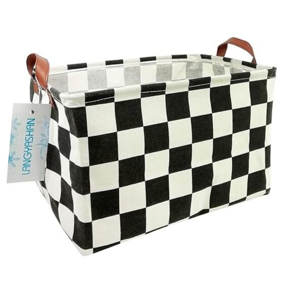 LANGYASHAN Rectangular Storage Bin Collapse Canvas Fabric Cartoon Storage - Picture 7 of 7